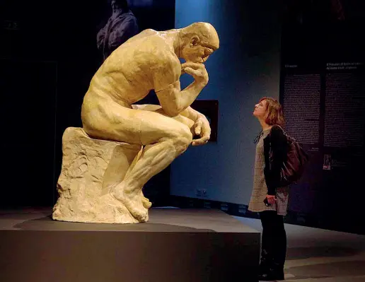  ?? (Balanza) ?? Marmo, bronzo e gesso «Il Pensatore» di Auguste Rodin in mostra al Museo Santa Caterina di Treviso