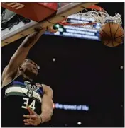  ?? MORRY GASH/AP ?? The Heat will be lodging in the same quarters as the Milwaukee Bucks and prize free agent Giannis Antetokoun­mpo.