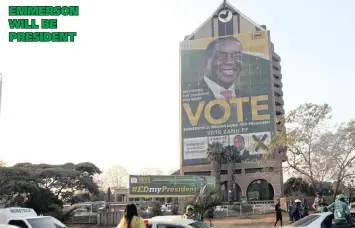  ??  ?? Supporters of Zimbabwean President Emmerson Mnangagwa celebrate after the Constituti­onal Court upheld his narrow victory in Harare yesterday. Security was tight in the capital ahead of the court’s ruling amid concerns about possible arrests.