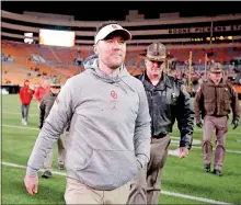  ?? [SARAH PHIPPS/ THE OKLAHOMAN] ?? Oklahoma head coach Lincoln Riley knows his Sooners are underdogs against LSU, but said his club already has accomplish­ed what many didn't think it could do this season.