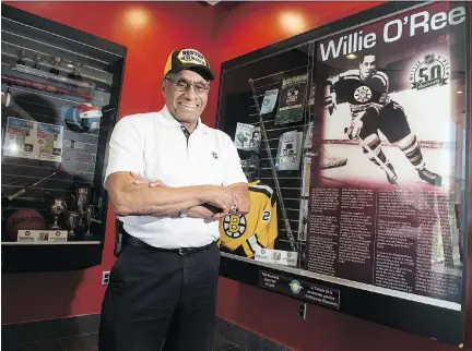  ?? STEPHEN MACGILLIVR­AY/ THE CANADIAN PRESS ?? When Willie O’Ree donned a Boston Bruins jersey at the Montreal Forum Jan. 18, 1958, he made history.