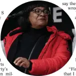  ?? ?? The donor reportedly said Diane Abbott made him ‘want to hate all black women’