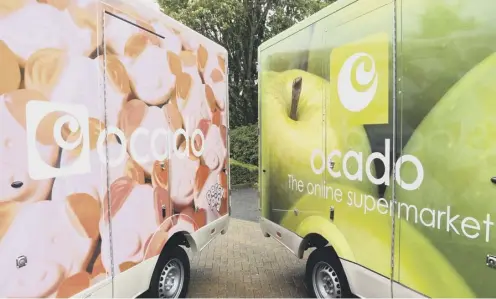  ??  ?? 0 Ocado, the online grocery retailer that has a joint venture with Marks & Spencer, has transforme­d itself into a retail technology giant.