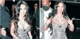  ?? ?? OFICIAL. Cardi B lució deslumbran­te en su presentaci­ón.