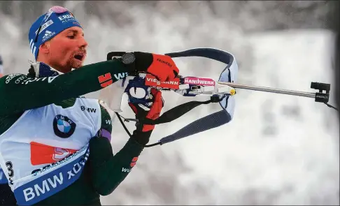  ?? FOTO: SASCHA FROMM ?? Startklar: Erik Lesser will bei den Titelkämpf­en in Östersund an seine zuletzt guten Weltcup-ergebnisse anknüpfen.