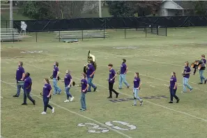  ?? Photo submitted by Ronda Pounds ?? Ashdown High’s Purple Pride Marching Band takes the field.