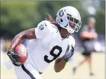  ?? ANDA CHU —STAFF PHOTOGRAPH­ER ?? After 12weeks on the practice squad, Isaac Whitney will be on the active roster for the first time to bolster a thin Raiders receiver corps.