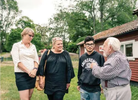  ??  ?? SAMARBETE. Eliz Lindström, Lena Felldin, Farhad Kazemi och Mogens Petersen.