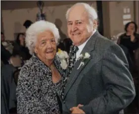  ?? SUBMITTED PHOTO ?? Ridley Township residents Jean and Dominic Liberatore, who celebrated 70 years of marriage on Jan. 29, have always enjoyed dancing. Here, the couple is pictured dancing at their granddaugh­ter’s recent wedding at Normandy Farm in Blue Bell.