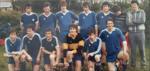  ??  ?? The Ballyhar Dynamos team that were Munster Junior Cup Kerry champions in the 1997/98 season. Front, from left, are Niall Corbett, Mike Allen, Mike O’Sullivan, James O’Sullivan and Eamonn O’Connor. Back, from left: Jer O’Sullivan, Owen O’Sullivan, Donal O’Donoghue, Ger Cremin, Noel McCarthy and Dermot O’Meara. Also in the squad were Patie Hayes, Paul O’Donoghue, Tom Corbett and John O Brien. The team manager was Tim Teahan.