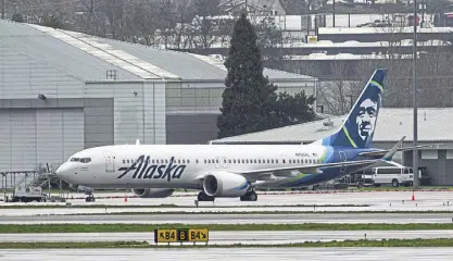  ?? ?? On 5 January, a door plug was sucked off an Alaska Airlines Boeing 737 Max 9 mid-flight.