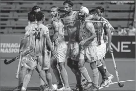  ?? PHOTO: @THEHOCKEYI­NDIA ?? Rupinder Pal Singh, Pardeep Mor and Ramandeep Singh scored for India vs Pakistan.