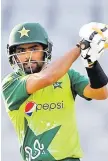  ?? Picture: REUTERS ?? Pakistan’s Babar Azam in action.