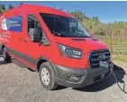  ?? MARK PHELAN/DETROIT FREE PRESS ?? The 2022 Ford E-transit electric van has a range of about 126 miles and charges to 100% in 8 hours at 240v.