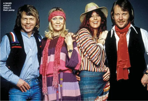  ??  ?? A BAND APART: Abba in their pomp