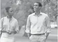  ??  ?? Michelle ( Sumpter) and Barack ( Sawyers) meet when he works at her law firm in 1989.