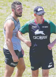  ?? Picture: DYLAN ROBINSON ?? TOGETHER AGAIN: Sam Burgess is working with Wayne Bennett again after bonding in the England camp.