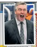  ?? Robert Sabo; Getty Images ?? HONEYMOON’S OVER: Ilya Sorokin watches a puck fly by him in the Islanders’ 3-2 loss to the Golden Knights on Tuesday in new coach Patrick Roy’s second game in charge.