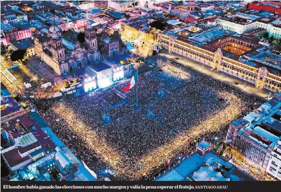  ?? SANTIAGO ARAU ?? El hombre había ganado las elecciones con mucho margen y valía la pena esperar el festejo.