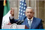 ?? — AFP ?? MEXICO CITY: File photo shows, Mexican President Andres Manuel Lopez Obrador delivers remarks at the end of the 10th North American Leaders’ Summit at the National Palace in Mexico City.