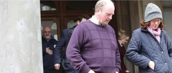  ?? Pics: ?? Family and friends of the late Ita Reynolds seen leaving Sligo Courthouse after her inquest on Monday. Carl Brennan.