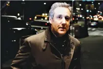  ??  ?? US President Donald Trump’s personal lawyer Michael Cohen is pictured arriving back at his hotel in the Manhattan borough of New York City, New York, US in this Apr. 10 photo.