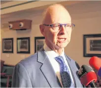  ?? DAVID MAHER/THE TELEGRAM ?? Tory Leader Ches Crosbie wonders if Trimper will be able to repair his relationsh­ip with the Innu Nation.