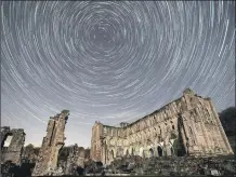  ??  ?? STUNNING SCENERY: Left, walkers enjoy the view along the top of the Hole of Horcum, near Pickering; above, star trails over Rievaulx Abbey; below, Robin Hood’s Bay; inset authority CEO Tom Hind. PICTURES: GERARD BINKS/ BRUCE ROLLINSON/JAMES HARDISTY