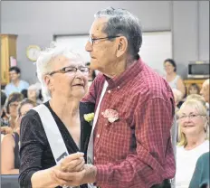  ?? TINA COMEAU PHOTO ?? See 1950’s, A5 Prom king and queen Emma and Jean Cottreau dance during the 1950s prom. They have been married for 48 years. Every day Jean comes to the Villa Acadienne to spend time with his wife Emma, who has lived here for two years.