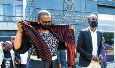  ?? / GALLO IMAGES/DARREN STEWART ?? Former eThekwini mayor Zandile Gumede leaves the Durban commercial crimes court where and her co-accused stand accused of tender corruption.