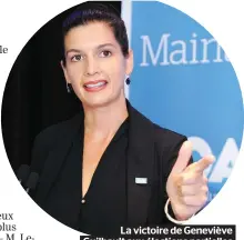  ??  ?? La victoire de Geneviève Guilbault aux élections partielles a symbolisé le début d’une montée pour la CAQ.