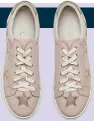 ??  ?? Cocorose London Hoxton white with white stars leather trainers, £115
