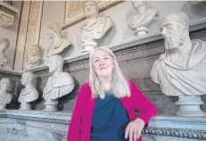  ?? ?? Mary Beard in the Hall of Emperors, Capitoline Museum, Rome