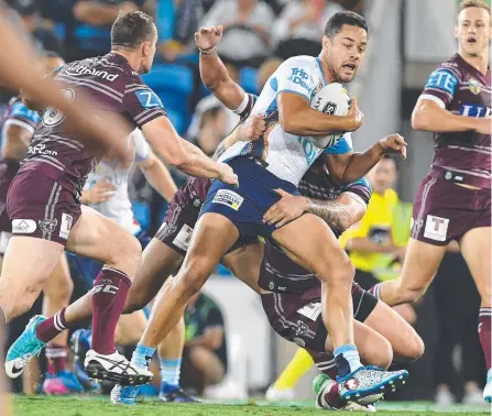  ?? Picture: AAP IMAGE ?? Jarryd Hayne will return to the Titans’ No.1 jumper for this weekend’s clash with the Warriors.