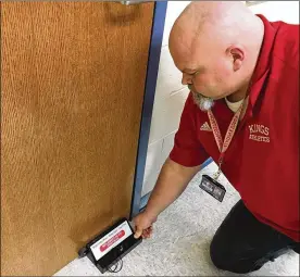  ?? CONTRIBUTE­D ?? Kings Schools is one of only a handful in Southwest Ohio to use door security devices designed to be installed during active shooter attacks.