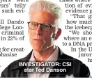  ??  ?? INVESTIGAT­OR: CSI star Ted Danson