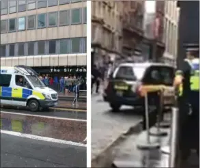  ??  ?? Police are still investigat­ing the mass brawl, which took place near Glasgow Central Station