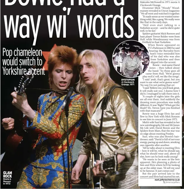  ?? ?? GLAM ROCK Bowie & Ronson in 1972