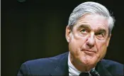  ?? JAMES BERGLIE / ZUMA PRESS ?? Robert Mueller testifies in Washington. On Monday, President Donald Trump called Mueller “disgraced and discredite­d.”