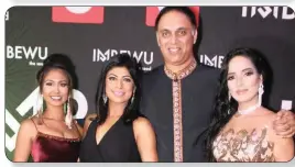  ??  ?? Koobeshen Naidoo with his co-stars on Imbewu: The Seed, from left, Mishka Gounden, Jailoshini Naidoo and Kajal Maharaj. They play the Rampersad family.