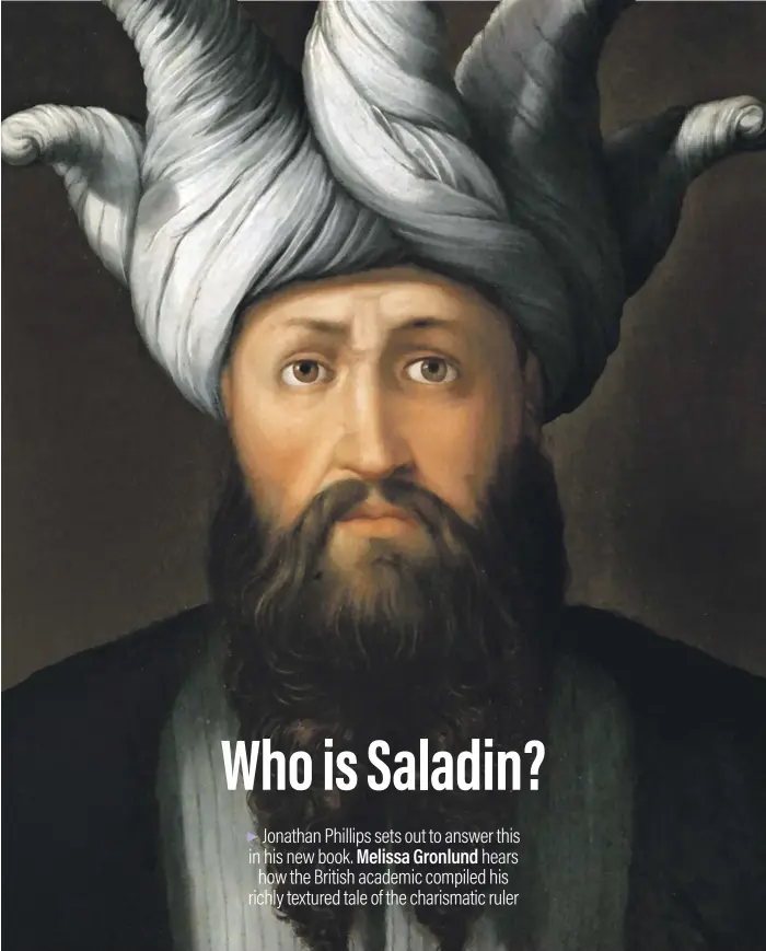  ?? Getty ?? Portrait of Saladin (1560) by Cristofano Dell Altissimo