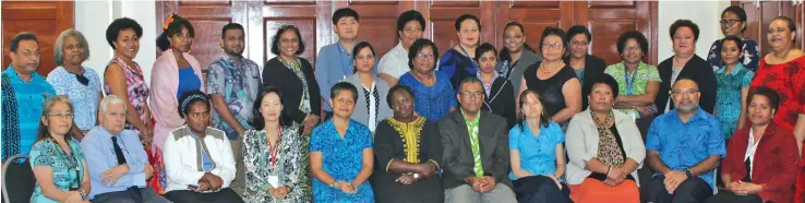  ?? Photo: Fiji National University ?? The participan­ts of the Fiji Institute of Pacific Health Research Stakeholde­rs Meeting at Tanoa Plaza in Suva.