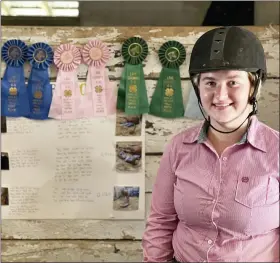  ??  ?? Macie Wrachford, of Mentor, started riding horses when she was 6years old. She has been a part of the 4-H community for nine years.