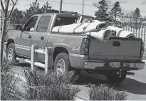  ?? CONTRIBUTE­D ?? THEN-NTV news reporter Heather Gillis snapped and posted on social media this photo of Justin Penton’s truck as he drove away, having yelled a sexist slur at her as she was working near the Robin Hood Bay landfill in 2017.