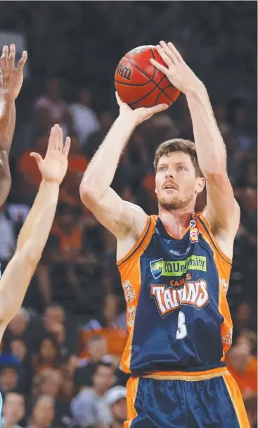  ?? Picture: AAP IMAGE ?? SAVING THE DAY: Taipans skipper Cameron Gliddon led a thrilling fourth-term turnaround as the Snakes shot down the Breakers 81-71 on Saturday night.