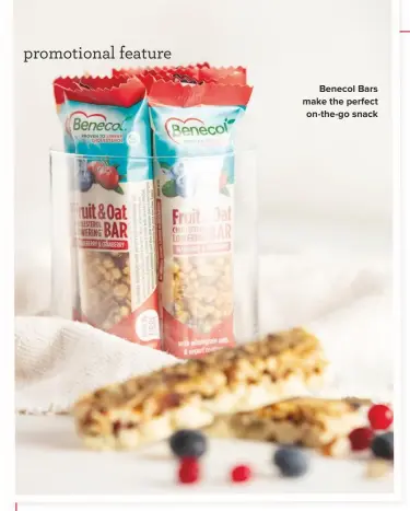  ??  ?? Benecol Bars make the perfect on-the-go snack