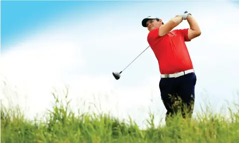  ?? Photograph: Getty ?? Patrick Reed shot a 65 to set the early club-house target