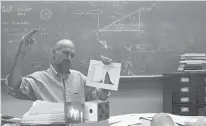  ?? AP ?? Dr. James E. Hansen, head of the NASA Goddard Institute for Space Studies, gestures in 2012 at his office in New York. In his 1988 testimony to the U.S. Senate, he accurately predicted the effects of climate change.