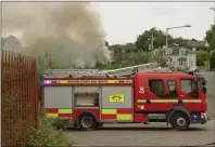  ??  ?? The gorse fire at Kilhanue Lane.