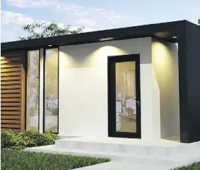  ??  ?? A garden suite made from a shipping container will be featured on the tour, incorporat­ing low-flow technology and advanced insulation in a smaller space. It even includes a programmab­le smart thermostat.